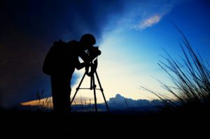 photographer at night